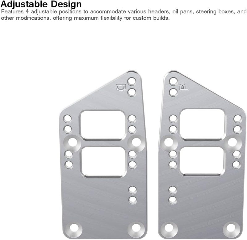 Moker LS Swap Motor Mounts Adapter Plates - LS Conversion Adjustable Universal Swap Bracket Small Block,SBC Vehicle to LS Engine LS1 LS3 LS2 LQ4 LQ9 LS6 L92 L99 L33 LR4 - Image 4